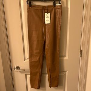 Zara faux leather leggings size M